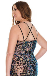 Rachel Allan 7216 Black/Iridescent