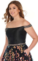 Rachel Allan 7218 Black Multi