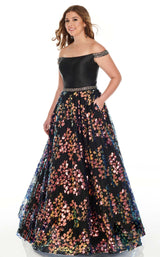 Rachel Allan 7218 Black Multi