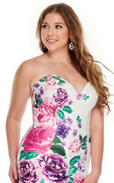 Rachel Allan 7238 White Multi