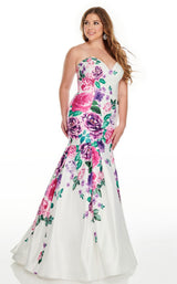 Rachel Allan 7238 White Multi