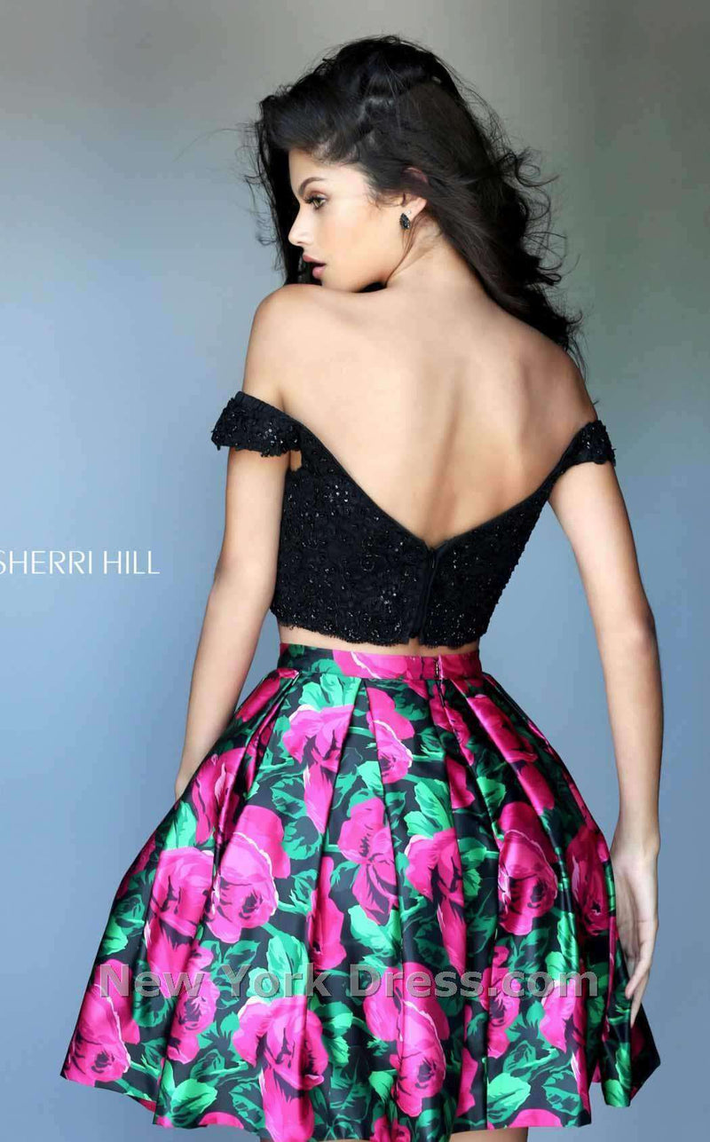 Sherri Hill 50774 Black/Fuchsia