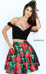 Sherri Hill 50774 Black/Red