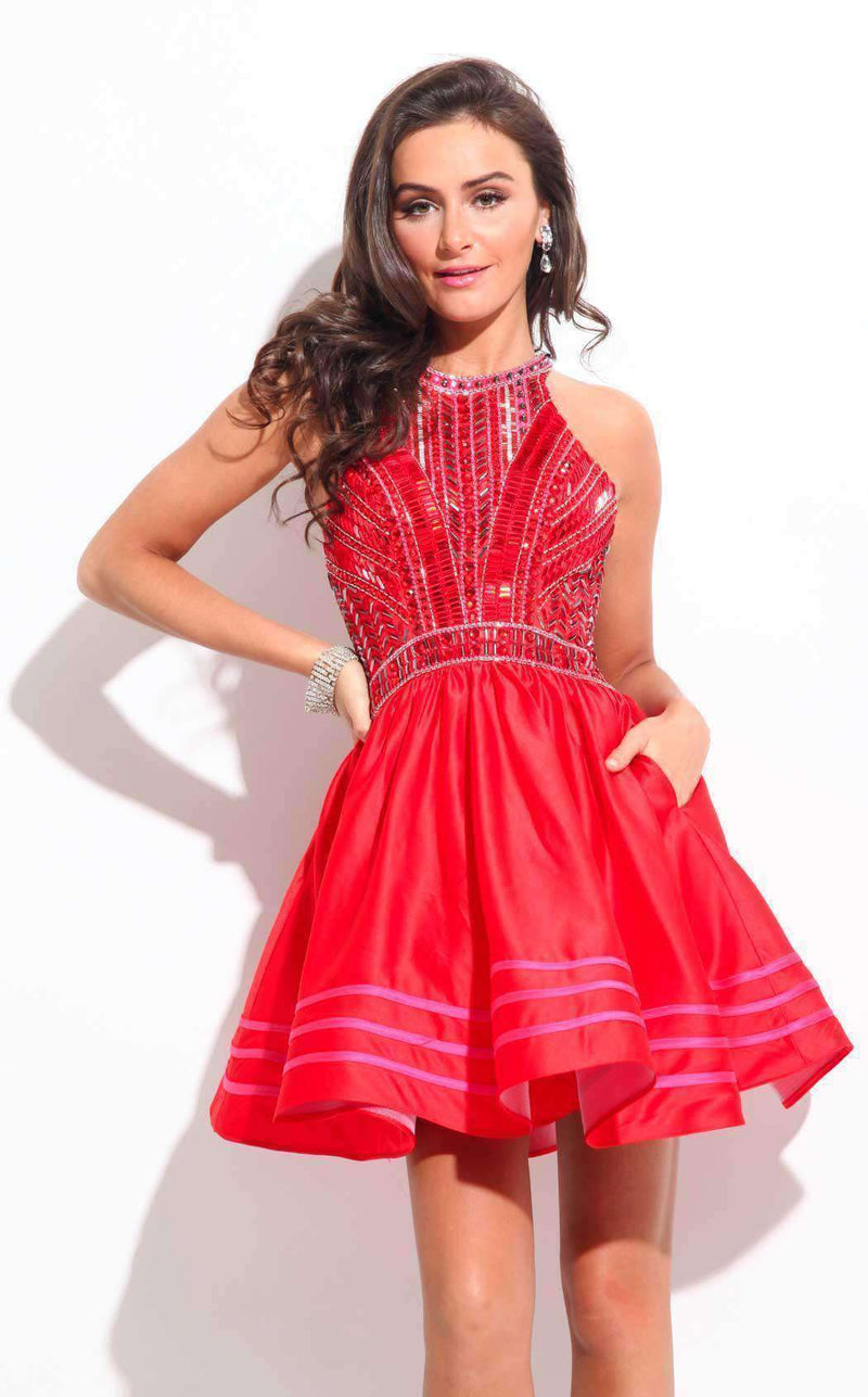 Rachel Allan 4115 Red/Fuchsia