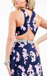 Rachel Allan 4117 Navy/Lilac