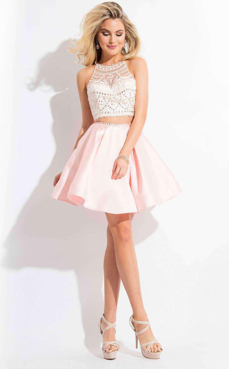 Rachel Allan 4156 White/Blush