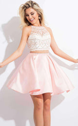 Rachel Allan 4156 White/Blush