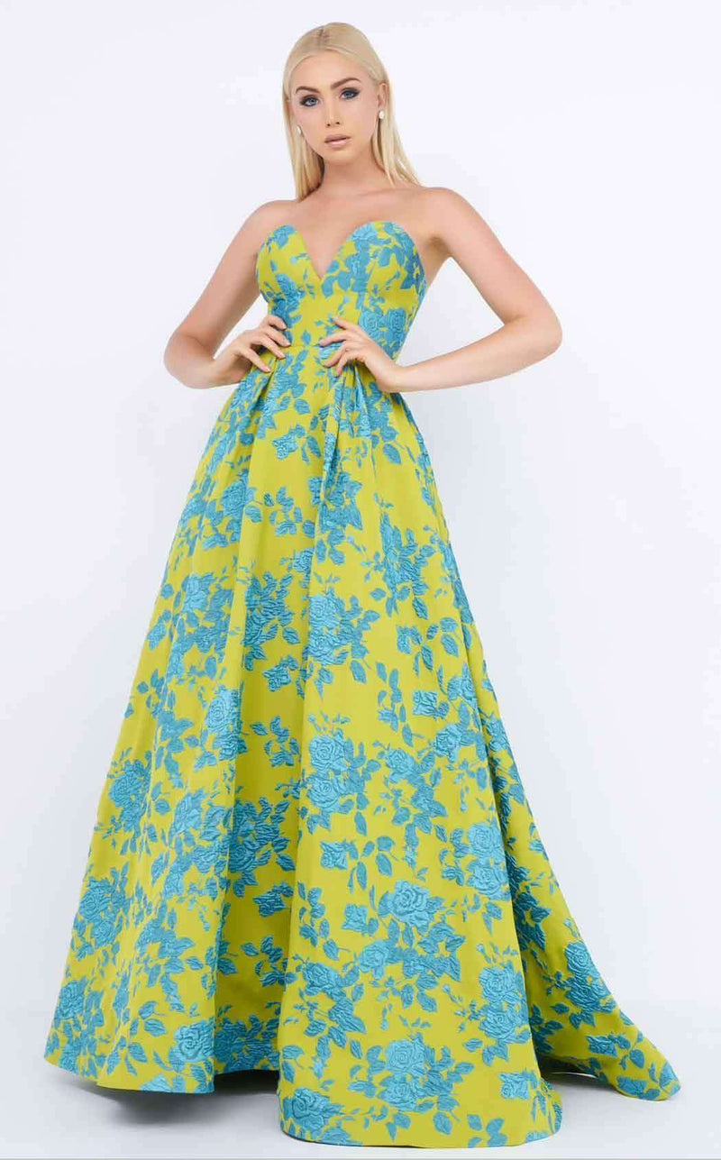 Mac Duggal 8880 Teal/Multi