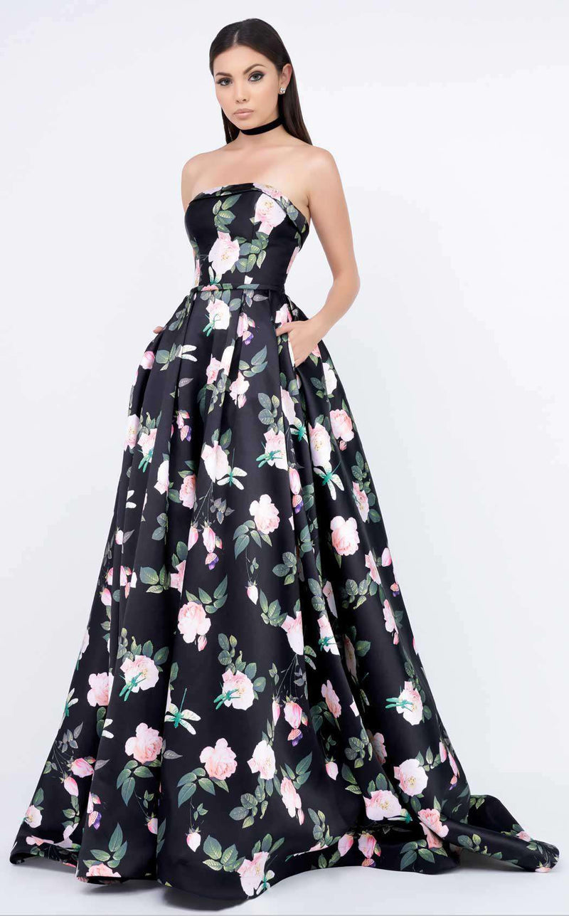 Mac Duggal 8882 Black Multi