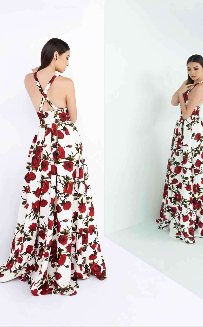 Mac Duggal 25399 White Rose