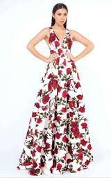 Mac Duggal 25399 White Rose
