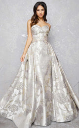 Mac Duggal 80717 Silver Floral