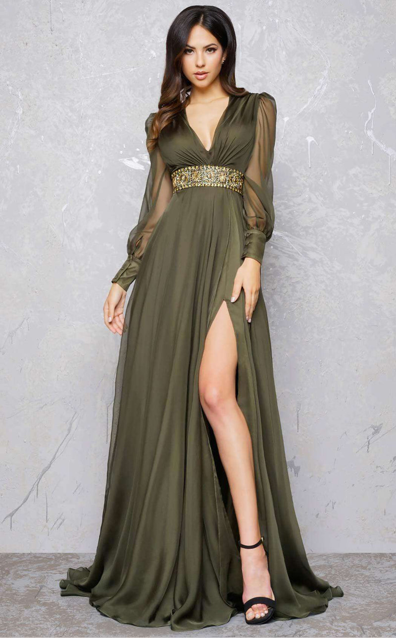 Mac Duggal 85577 Olive