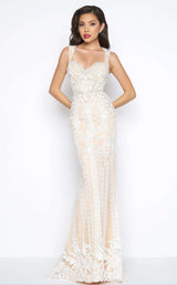 Mac Duggal 62707 Ivory/Nude