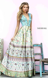 Sherri Hill 50788 Blue/Yellow/Multi