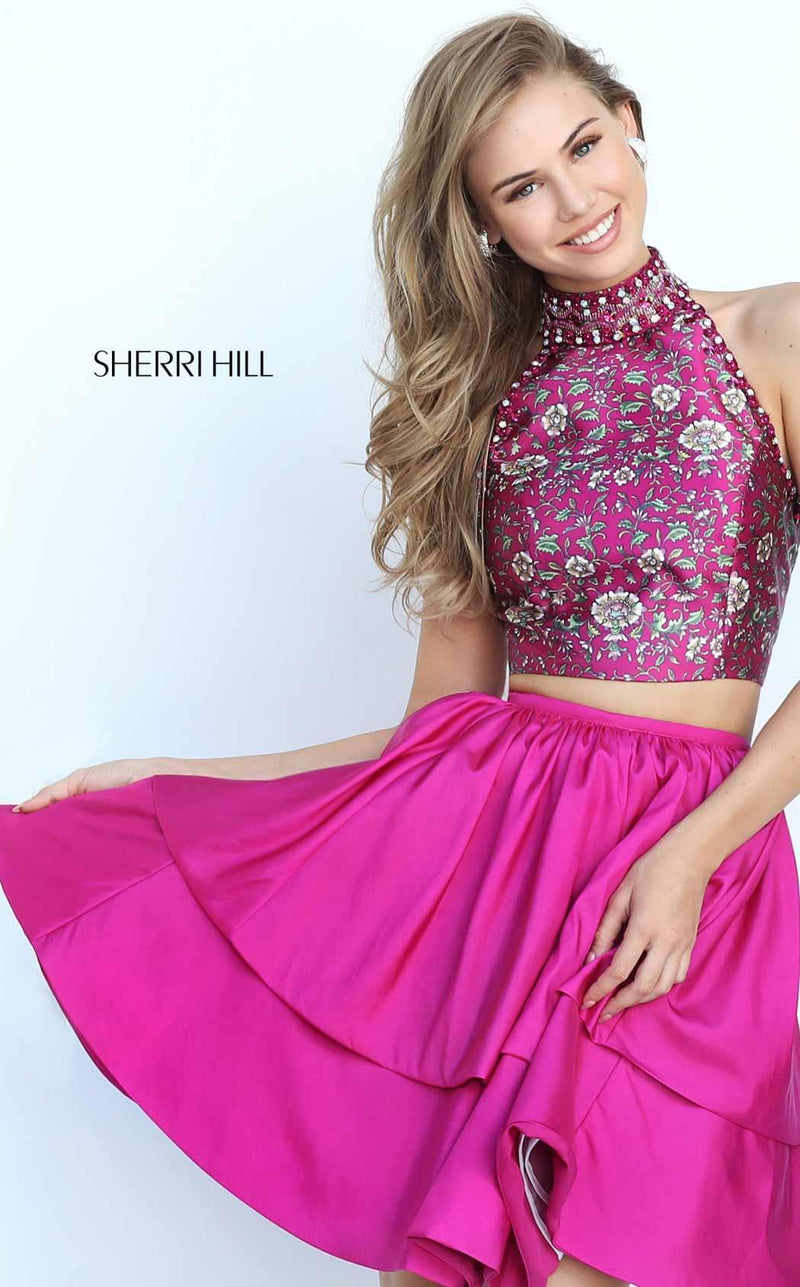 Sherri Hill 50798 Plum Print