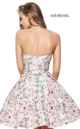 Sherri Hill 50799 Pink Print