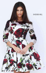 Sherri Hill 50825 Ivory Print
