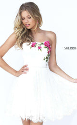 Sherri Hill 50831 Ivory/Fuchsia