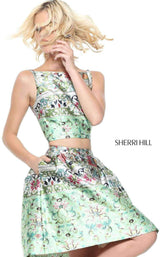 Sherri Hill 50854 Green Print