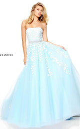 Sherri Hill 50864 Light Blue/Ivory