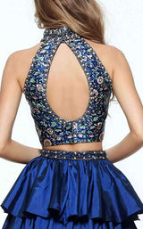 Sherri Hill 51040 Navy Print