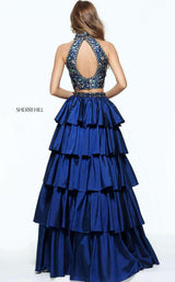 Sherri Hill 51040 Navy Print