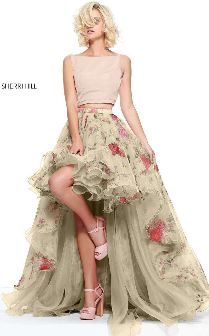 Sherri Hill 51098 Nude Print