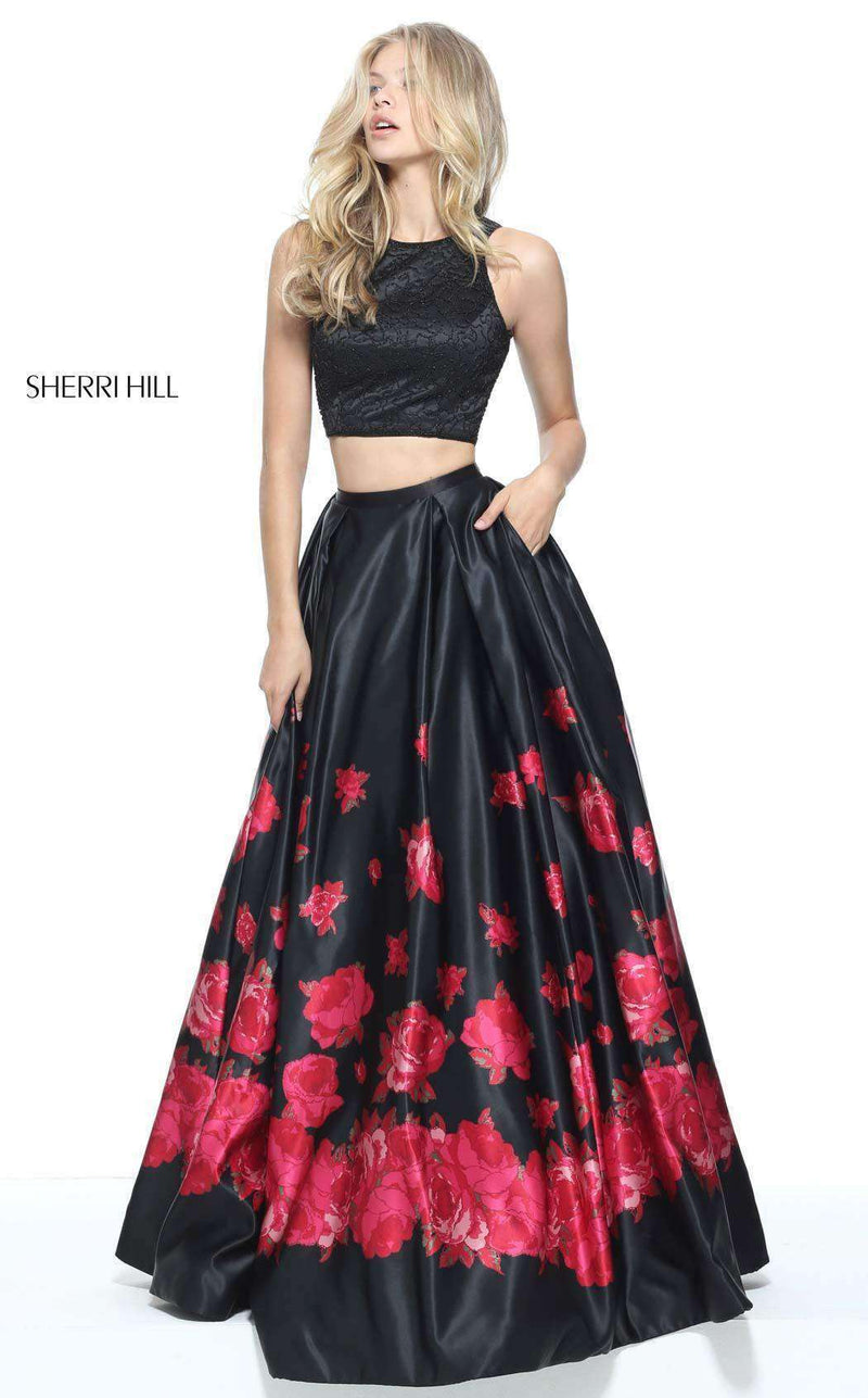 Sherri Hill 51100 Black/Red