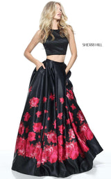 Sherri Hill 51100 Black/Red