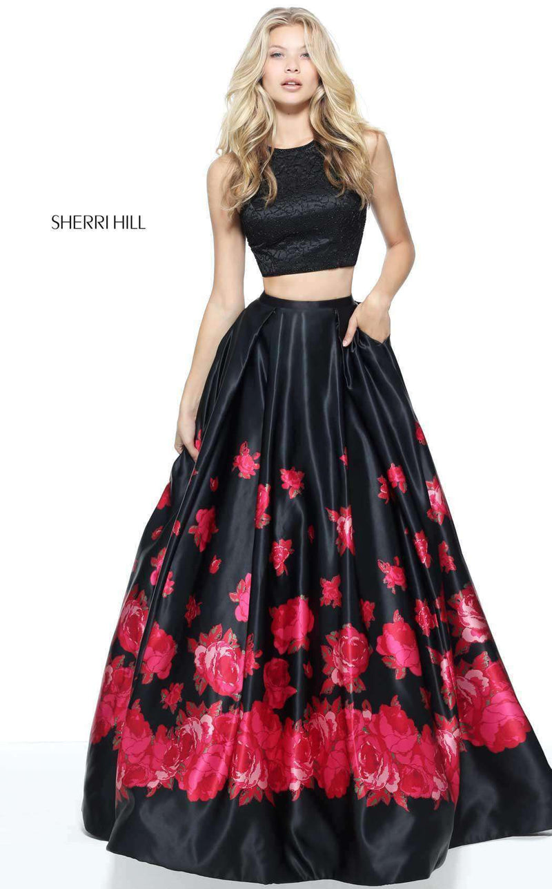 Sherri Hill 51100 Black/Red