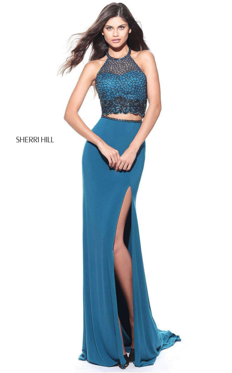Sherri Hill 51142 Black/Gun Metal