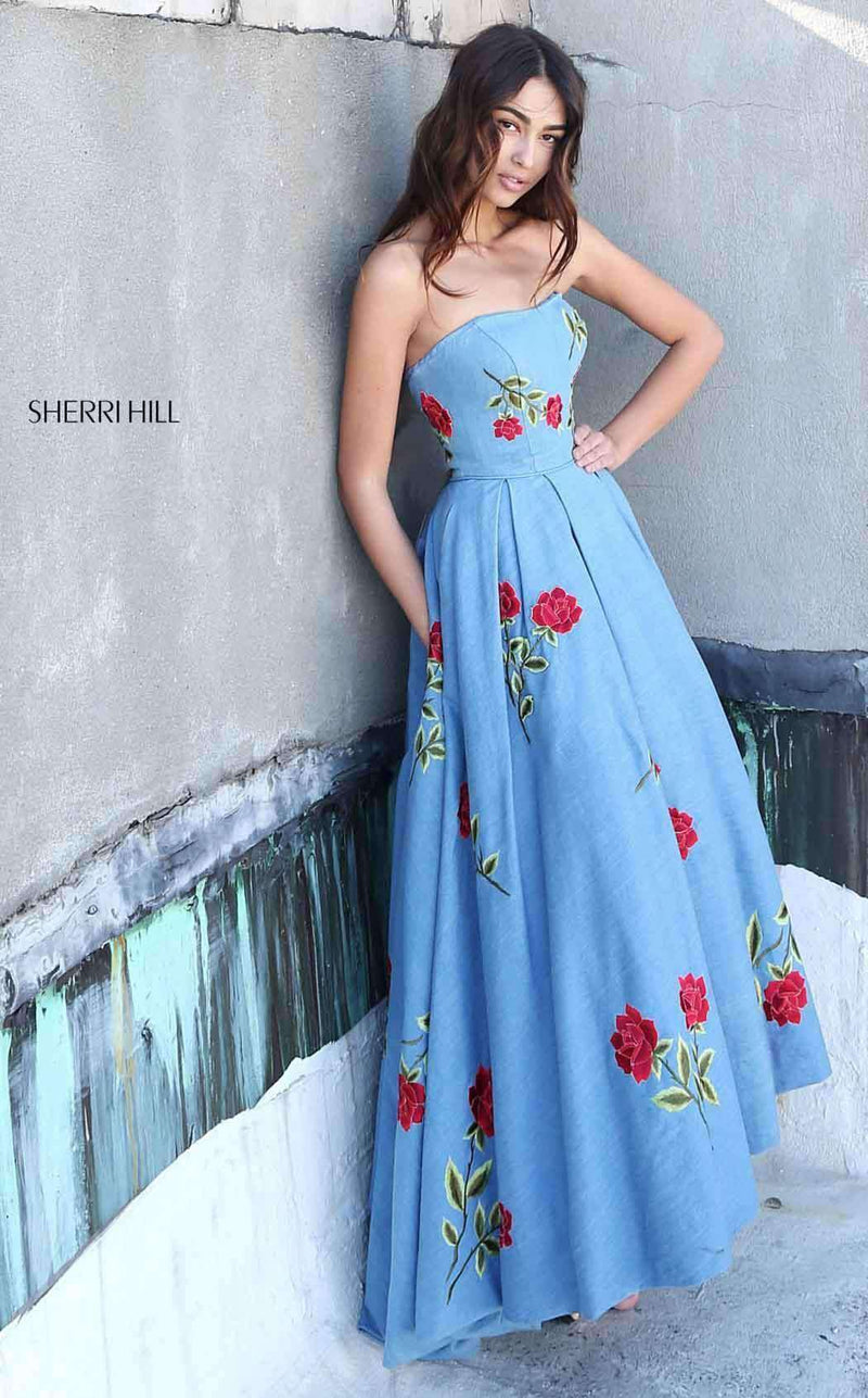 Sherri Hill 51154 Blue/Red