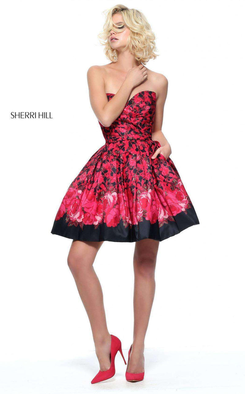 Sherri Hill 51179 Black/Red