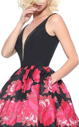 Sherri Hill 51180 Black/Red Red Print