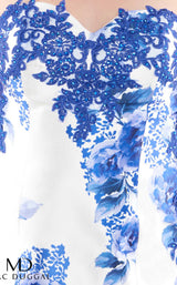 Mac Duggal Fabulouss 77173F Blue-Floral