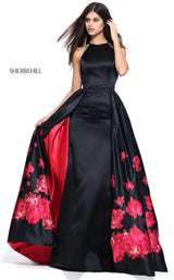 Sherri Hill 51193 Black/Red Print