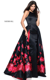 Sherri Hill 51193 Black/Red Print