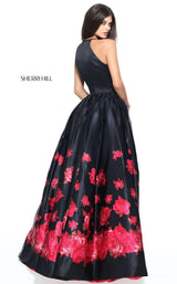 Sherri Hill 51193 Black/Red Print