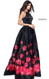 Sherri Hill 51193 Black/Red Print