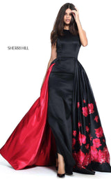 Sherri Hill 51193 Black/Red Print