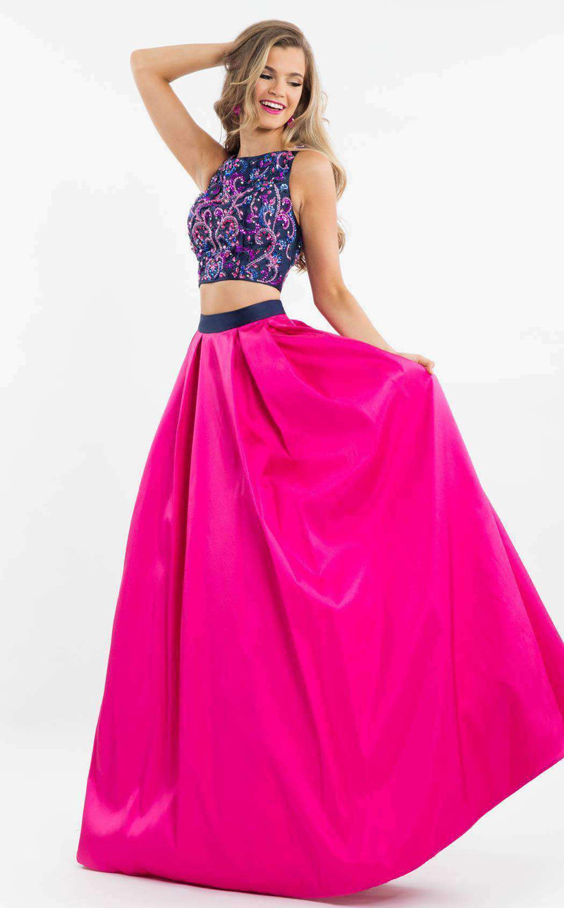 Rachel Allan 7515 Navy/Fuchsia