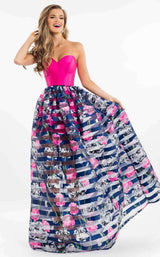 Rachel Allan 7554 Fuchsia/Navy