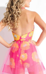 Rachel Allan 7558 Fuchsia/Yellow