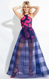 Rachel Allan 7558 Navy/Fuchsia