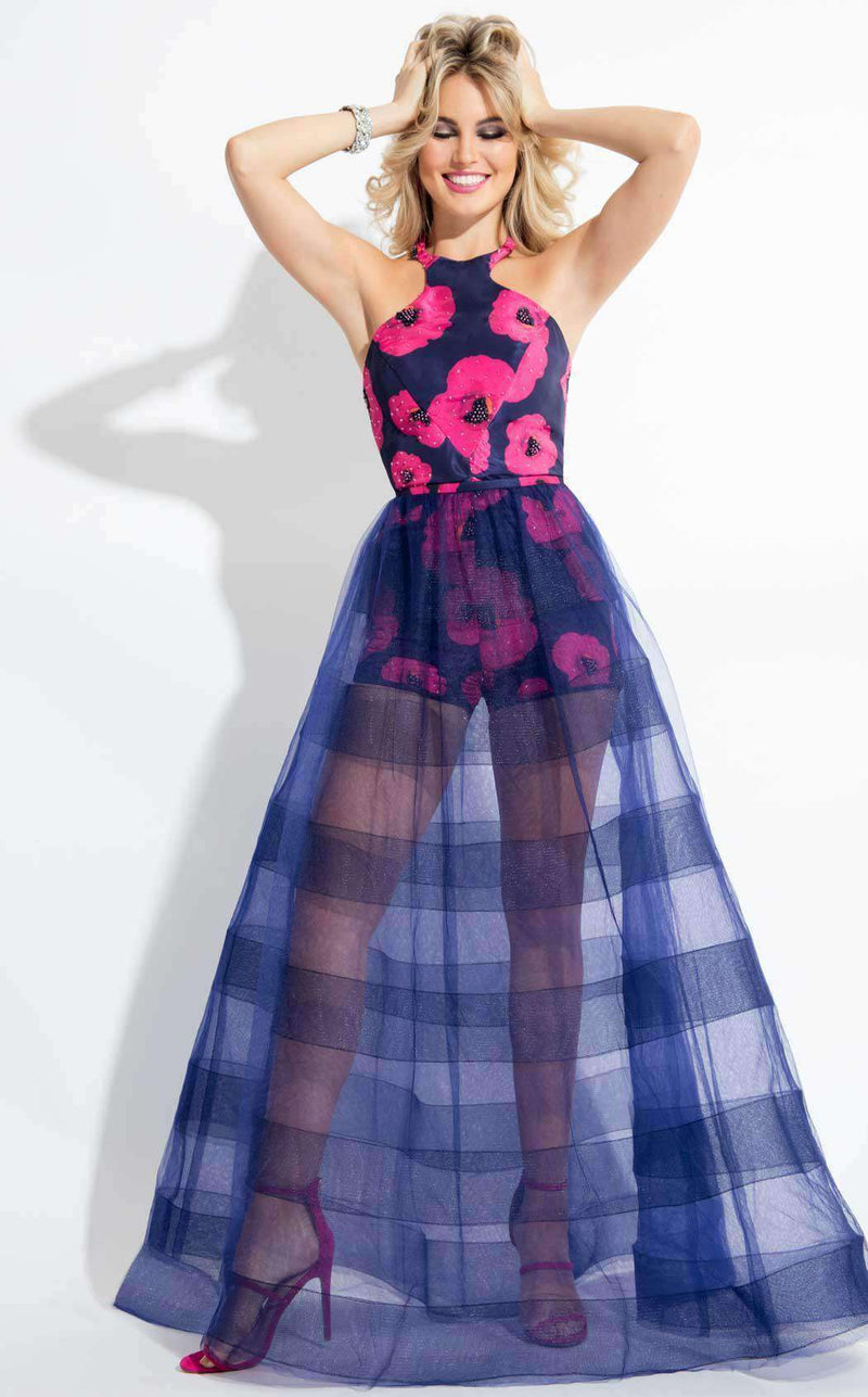 Rachel Allan 7558 Navy/Fuchsia