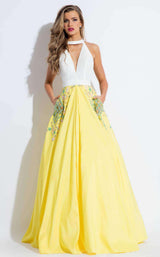 Rachel Allan 7565 White/Yellow