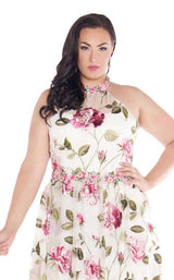 Mac Duggal Fabulouss 77354K Ivory Floral