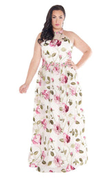 Mac Duggal Fabulouss 77354K Ivory Floral