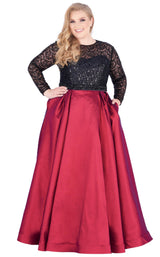 Mac Duggal Fabulouss 77473F Burgundy